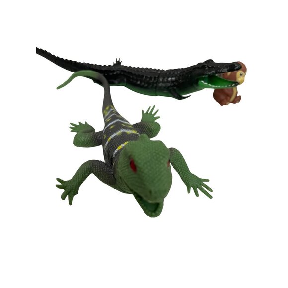 Set Of 8 Assorted Wild Animal Figurines Plastic Toy Set - Picture 13 of 16